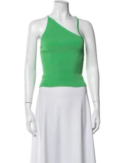 Pre-owned Simkhai One-shoulder Sleeveless Top In Green