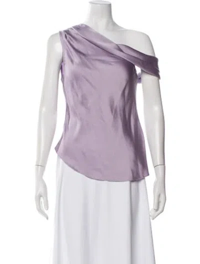Pre-owned Simkhai One-shoulder Sleeveless Top In Purple