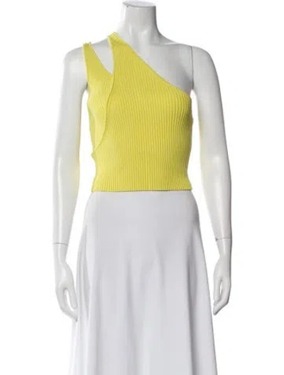 Pre-owned Simkhai One-shoulder Sleeveless Top W/ Tags In Yellow