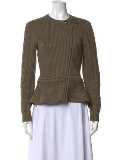 Pre-owned Simkhai Open Front Sweater In Green
