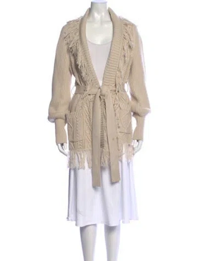 Pre-owned Simkhai Open Front Sweater In Neutral