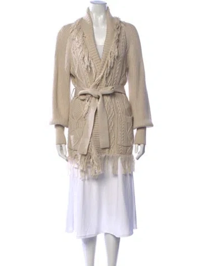 Pre-owned Simkhai Open Front Sweater In Neutral
