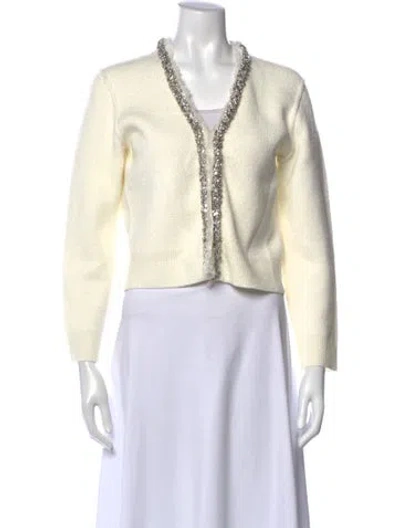Pre-owned Simkhai Open Front Sweater In White
