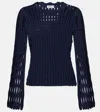 Simkhai Open-knit Top In Blue