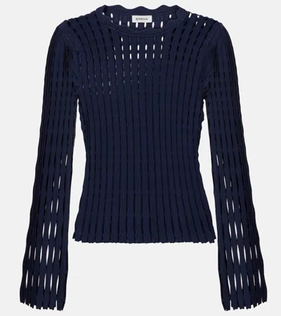 Simkhai Open-knit Top In Blue