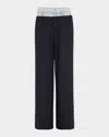 Simkhai Kori Straight Leg Cargo Pants Indigo Stripe Multi In Midnight Pinstripe Multi