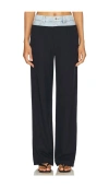 Simkhai Kori Straight Leg Cargo Pants Indigo Stripe Multi In Midnight Pinstripe Multi
