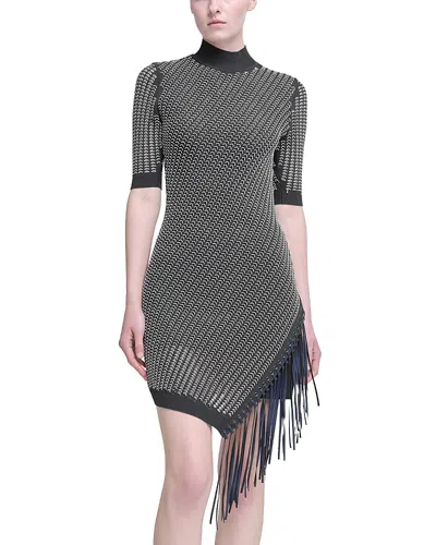 Simkhai Orla Fringed Mini Dress In Midnight