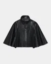 Simkhai Orvik Leather Cape Jacket In Multi