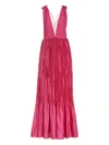 Simkhai Ostara Pleated Maxi Dress In Pink