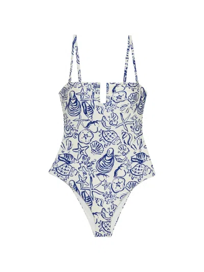 SIMKHAI OTTILIE SEASHELL-PRINT ONE-PIECE SWIMSUIT