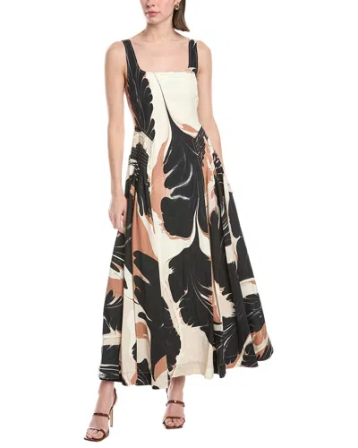 Simkhai Paola Linen-blend Midi Dress