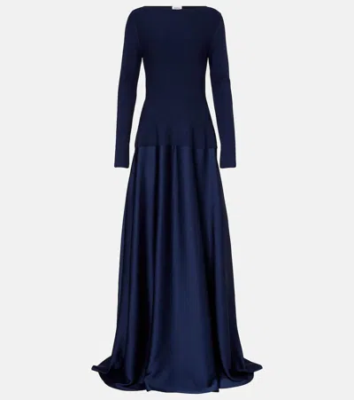 Simkhai Paola Satin Gown In Blue