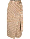 Simkhai Paris Space Dye Skirt In Orange