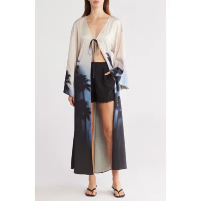 Simkhai Pascal Printed Satin Maxi Dress