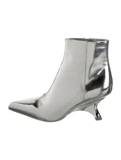 Pre-owned Simkhai Patent Leather Boots In Silver