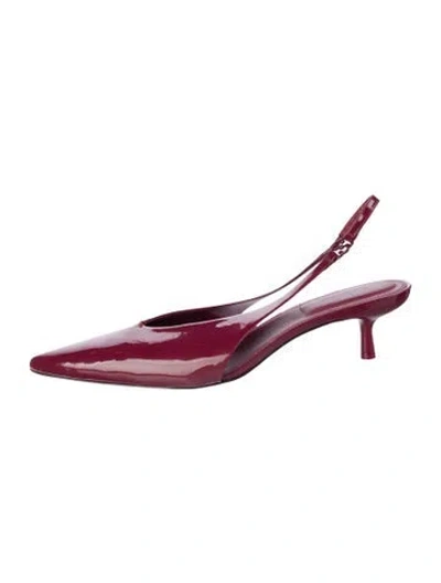 Pre-owned Simkhai Patent Leather Slingback Pumps In Red