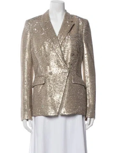 Pre-owned Simkhai Patterned Blazer In Gold