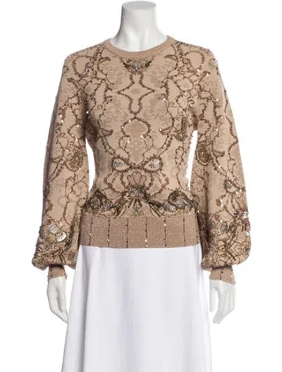 Pre-owned Simkhai Patterned Crew Neck Top