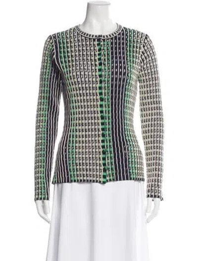 Pre-owned Simkhai Patterned Crew Neck Top W/ Tags In Green