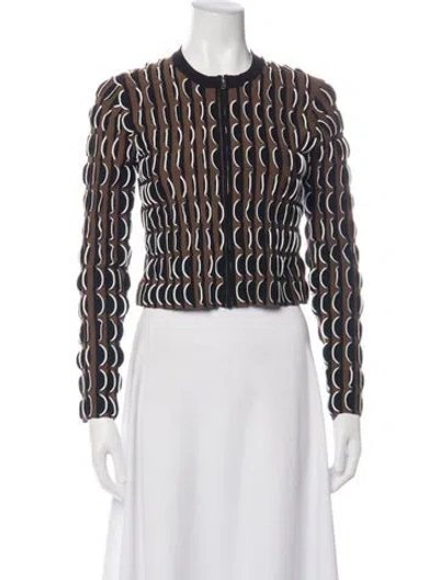 Pre-owned Simkhai Patterned Jacket In Brown