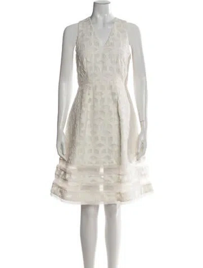 Pre-owned Simkhai Patterned Knee-length Dress In Neutrals