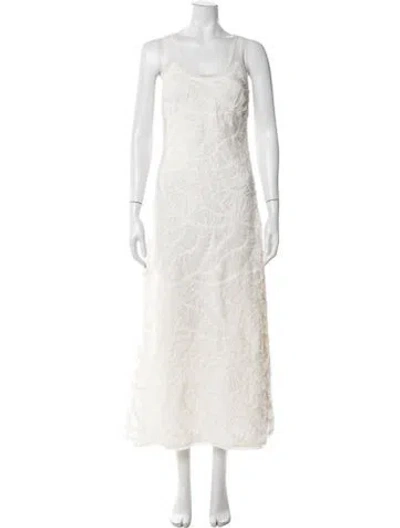 Pre-owned Simkhai Patterned Long Dress In Neutral