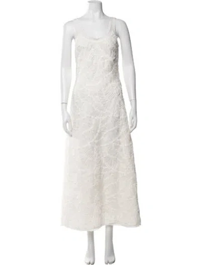Pre-owned Simkhai Patterned Long Dress In Neutrals