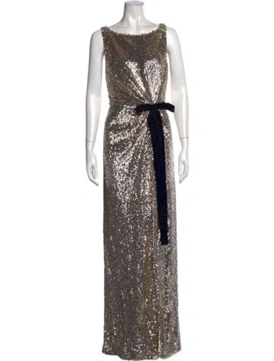 Pre-owned Simkhai Patterned Long Dress W/ Tags In Brown