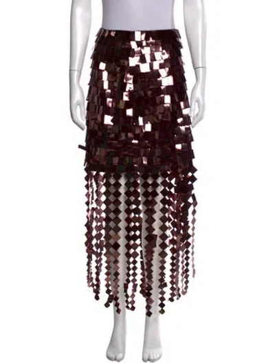 Pre-owned Simkhai Patterned Long Skirt In Brown
