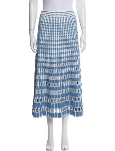 Pre-owned Simkhai Patterned Long Skirt W/ Tags In Blue