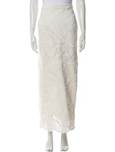Pre-owned Simkhai Patterned Long Skirt W/ Tags In Neutral