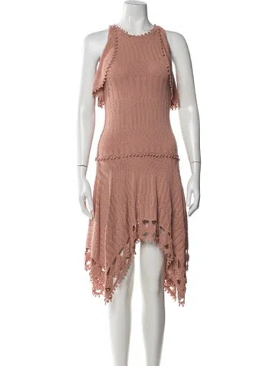 Pre-owned Simkhai Patterned Midi Length Dress In Pink