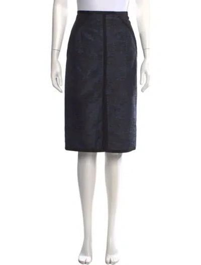 Pre-owned Simkhai Patterned Midi Length Skirt In Black