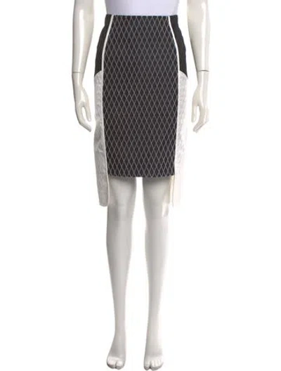 Pre-owned Simkhai Patterned Midi Length Skirt In Black
