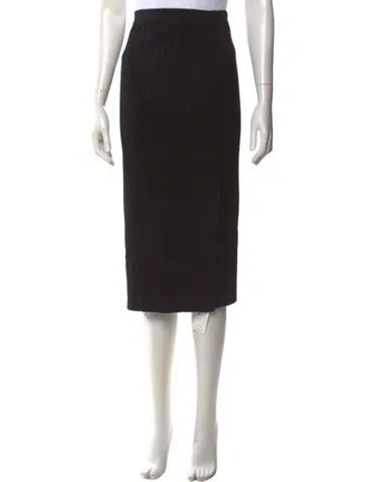 Pre-owned Simkhai Patterned Midi Length Skirt In Black