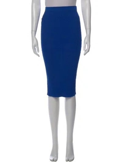 Pre-owned Simkhai Patterned Midi Length Skirt In Blue