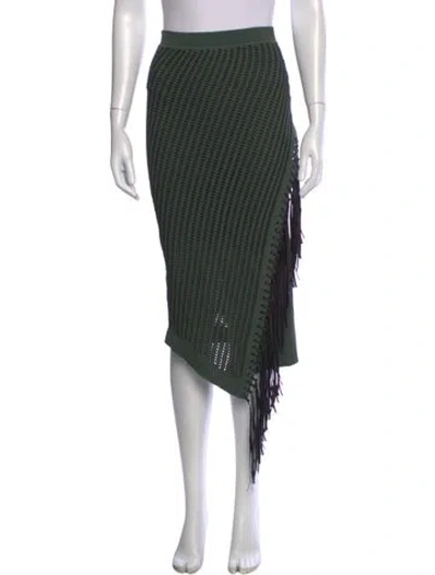 Pre-owned Simkhai Patterned Midi Length Skirt In Green
