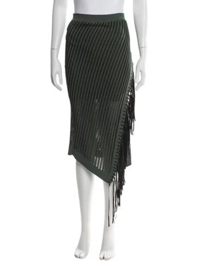 Pre-owned Simkhai Patterned Midi Length Skirt In Green