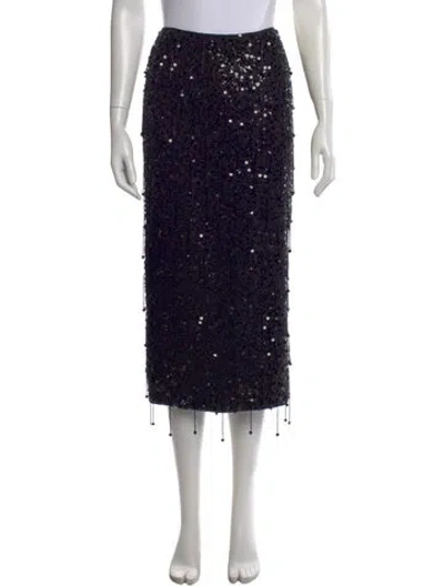 Pre-owned Simkhai Patterned Midi Length Skirt W/ Tags In Black
