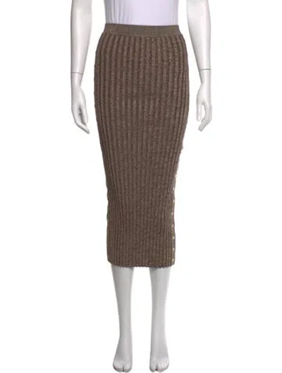 Pre-owned Simkhai Patterned Midi Length Skirt W/ Tags In Neutral