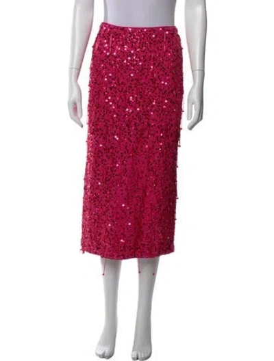 Pre-owned Simkhai Patterned Midi Length Skirt W/ Tags In Pink