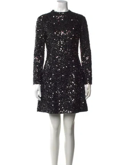 Pre-owned Simkhai Patterned Mini Dress In Black