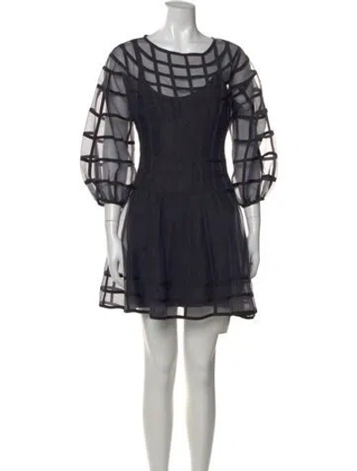 Pre-owned Simkhai Patterned Mini Dress In Blue