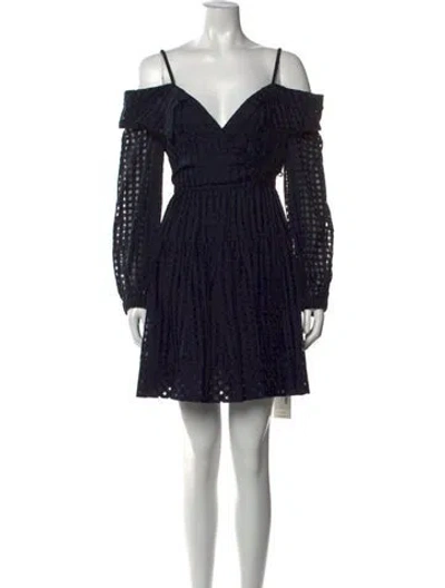 Pre-owned Simkhai Patterned Mini Dress In Blue