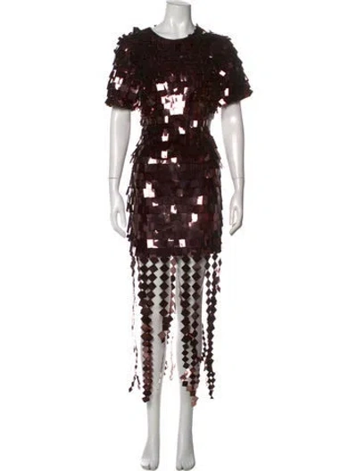 Pre-owned Simkhai Patterned Mini Dress In Brown