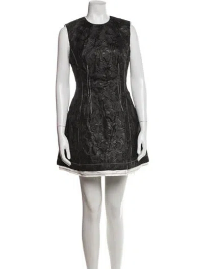 Pre-owned Simkhai Patterned Mini Dress W/ Tags In Black