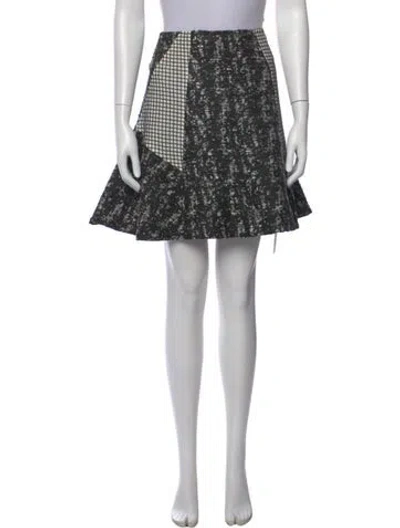 Pre-owned Simkhai Patterned Mini Skirt In Black