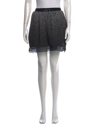 Pre-owned Simkhai Patterned Mini Skirt In Black