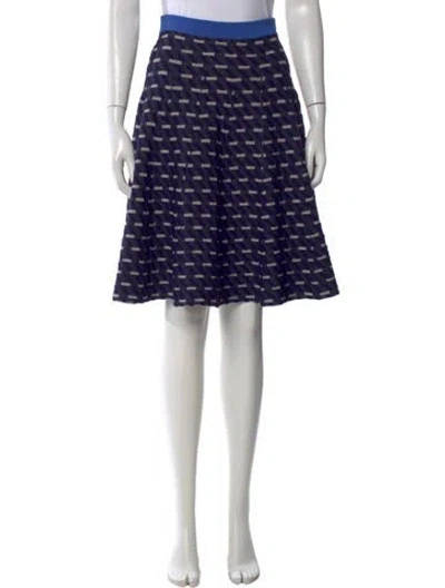 Pre-owned Simkhai Patterned Mini Skirt In Blue